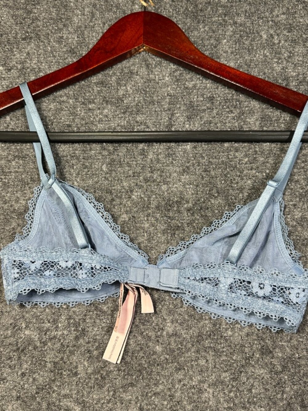 NEW Victorias Secret Bralette Womens XS Blue Lace Adjustable Straps Underwire - Picture 3 of 5